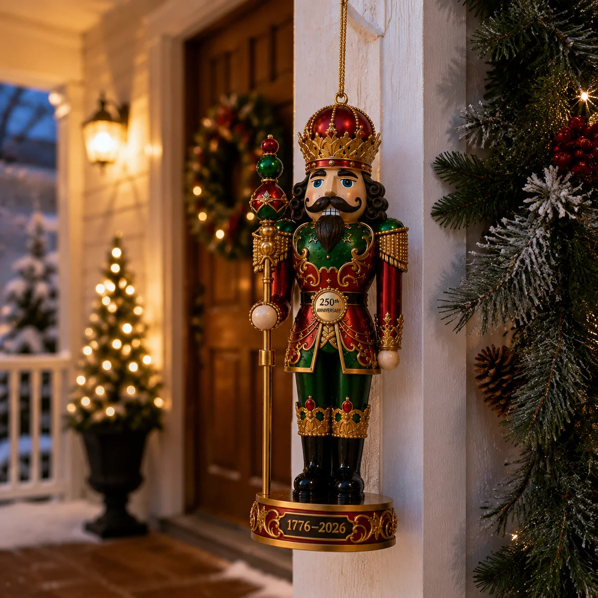 FreedomKing – 250th Anniversary Patriotic Christmas Ornament