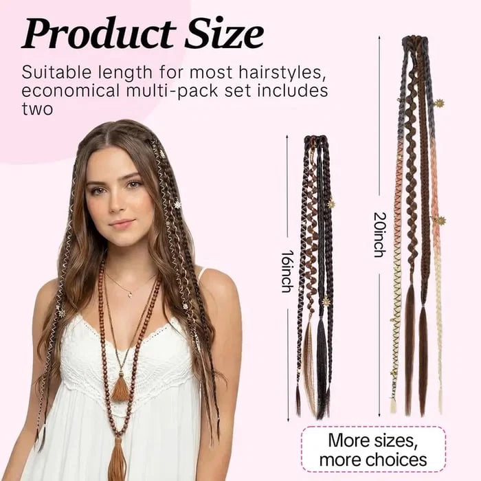 BohoGlow – Beaded Clip-In Braids