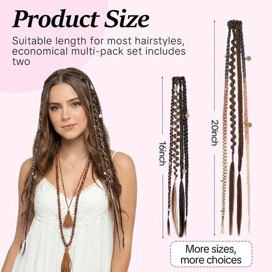 BohoGlow – Beaded Clip-In Braids