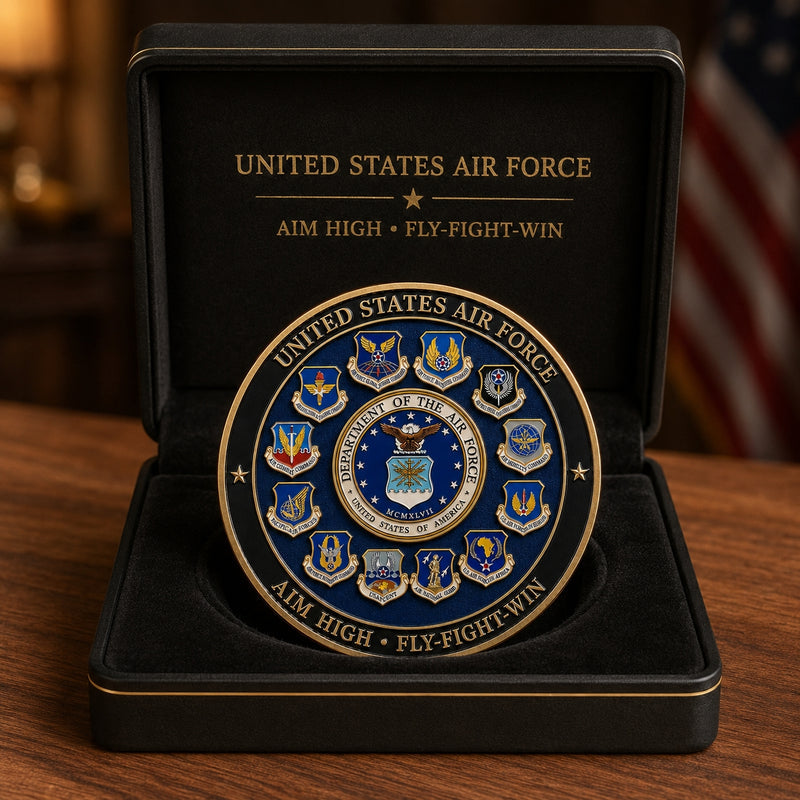 AirCrest – Aim High • Fly-Fight-Win Commemorative Coin