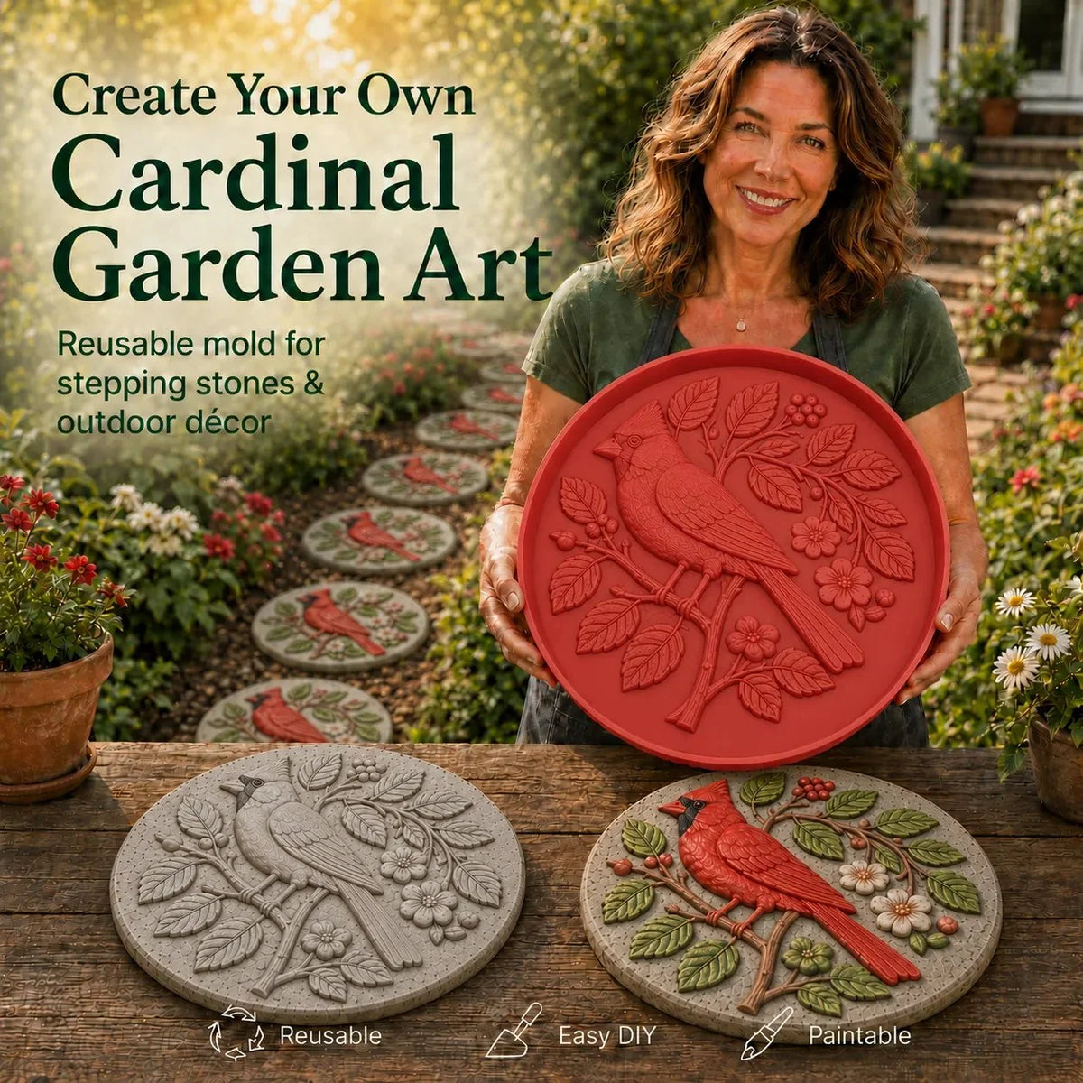 GardenMuse – Hummingbird DIY Stepping Stone Mold