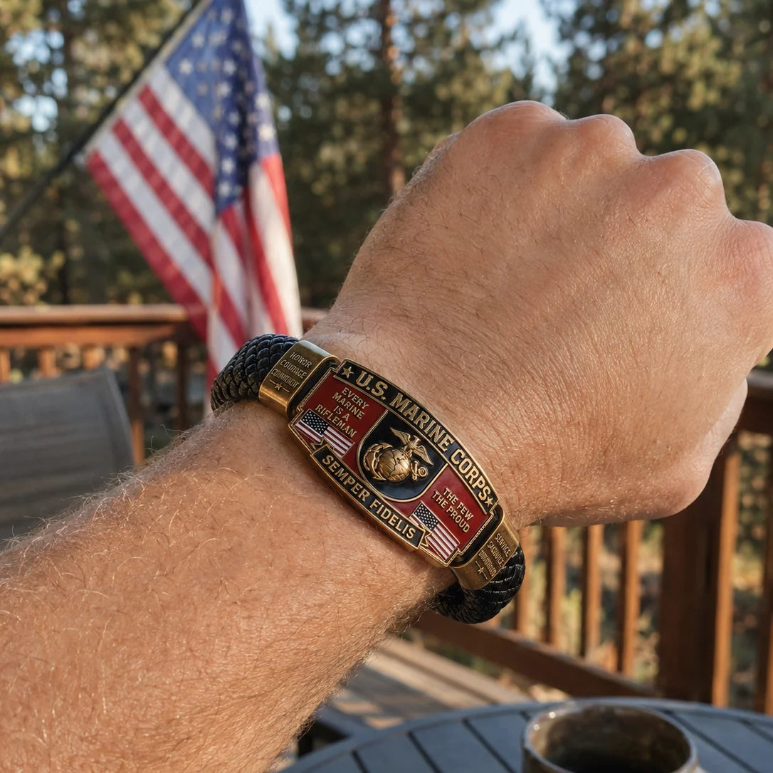 ValorForge – Premium Semper Fi Tribute Bracelet