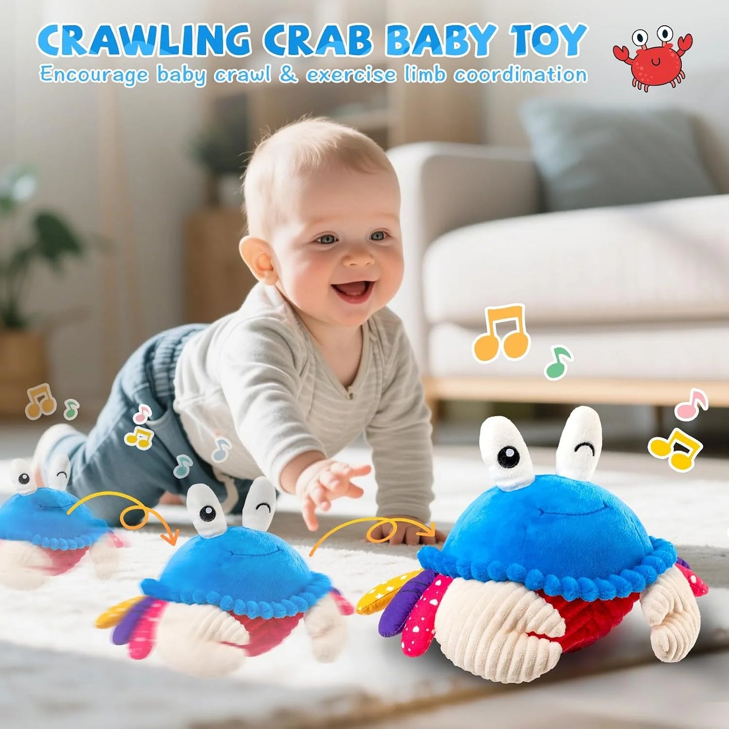 CuddleCrab – Interactive Crawling Baby Plush
