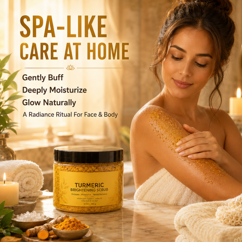 GlowAura – Turmeric Brightening Body Scrub