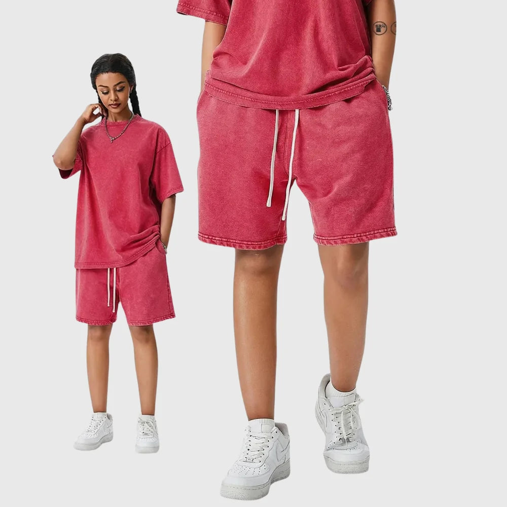 RetroFlex – Vintage Washed Athletic Sweat Shorts