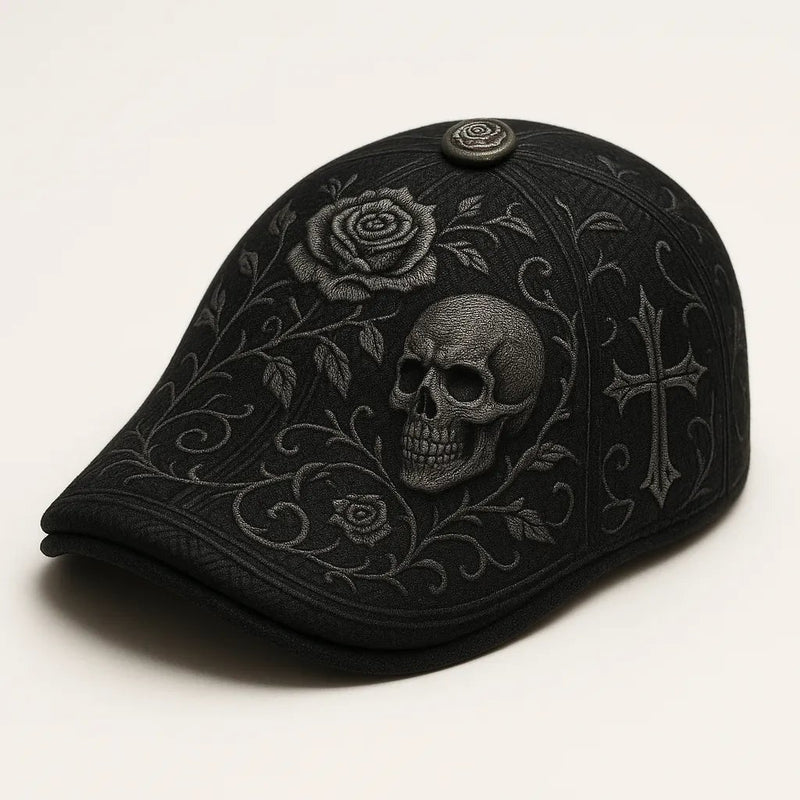 NobleThorn – Heritage Skull Flat Cap