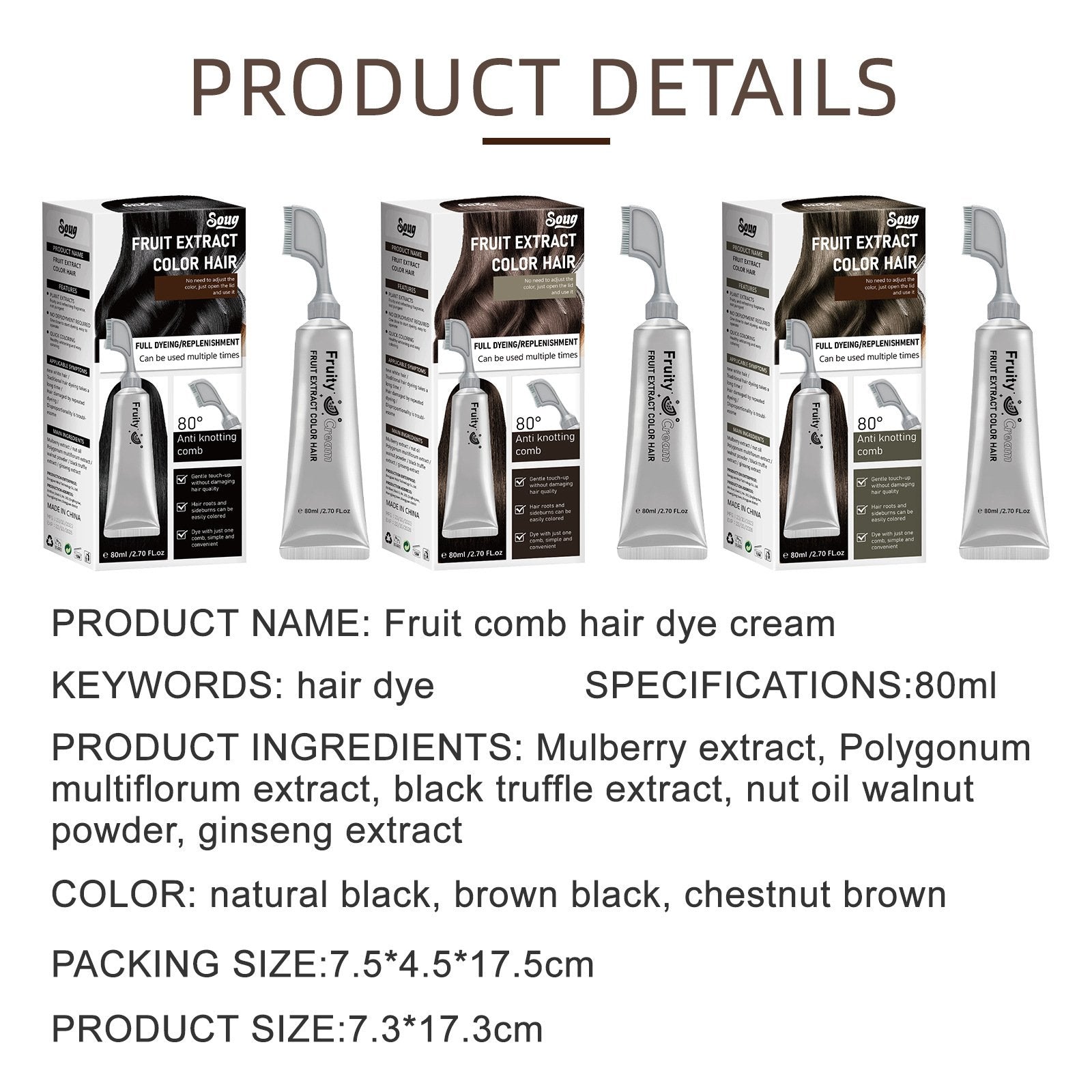 🌿Plant Extract Hair Dye Essence