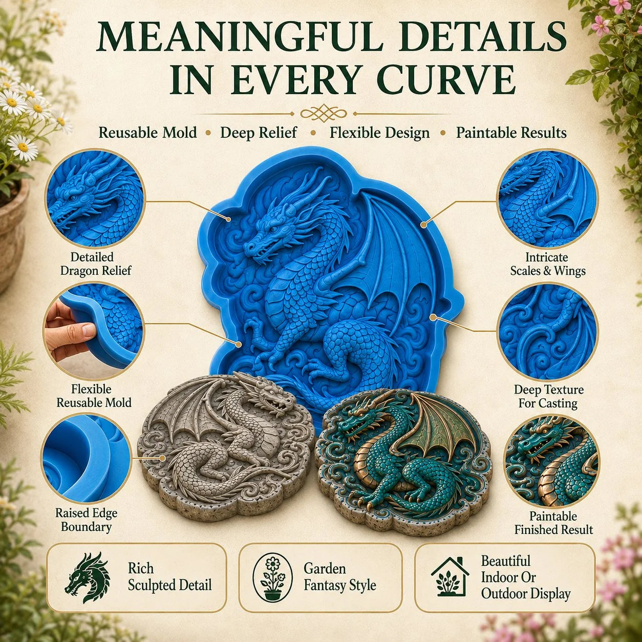 GardenCraft – Reusable Stepping Stone Art Mold
