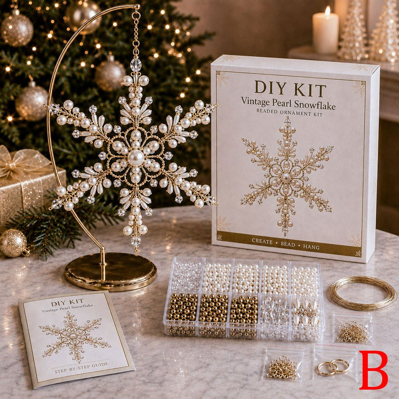 FrostLuxe – Beaded Snowflake Ornament DIY Kit