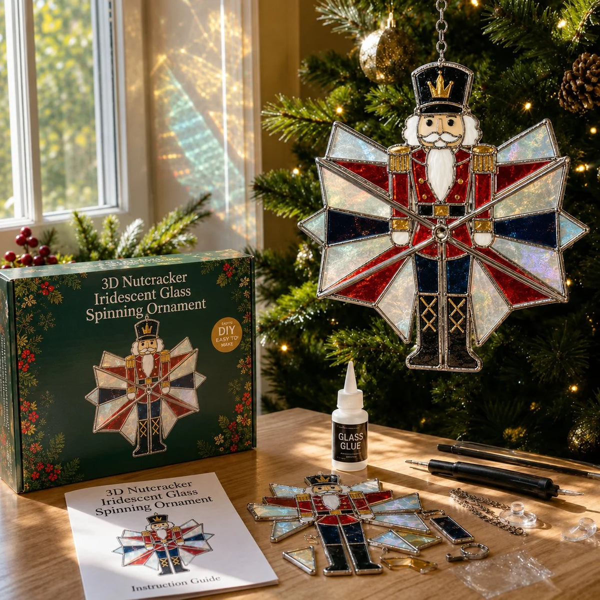 TwinkleCraft – Christmas Iridescent Suncatcher Kit