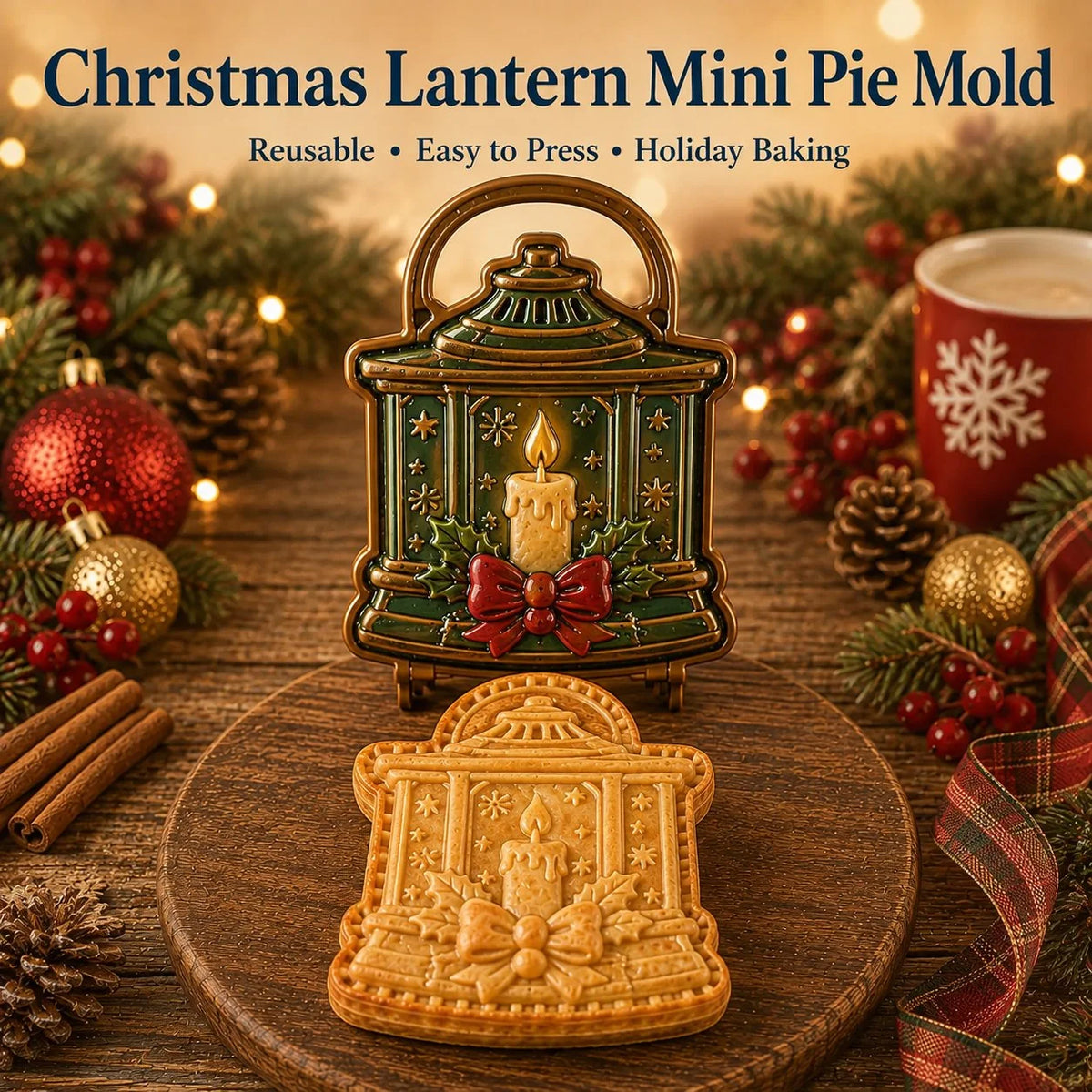 JollyBake – 16-Design Holiday Pie Mold Set