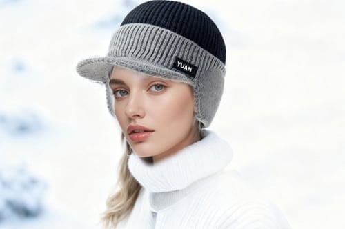 FrostFlex - Stretch Fit Windproof Winter Hat with Visor
