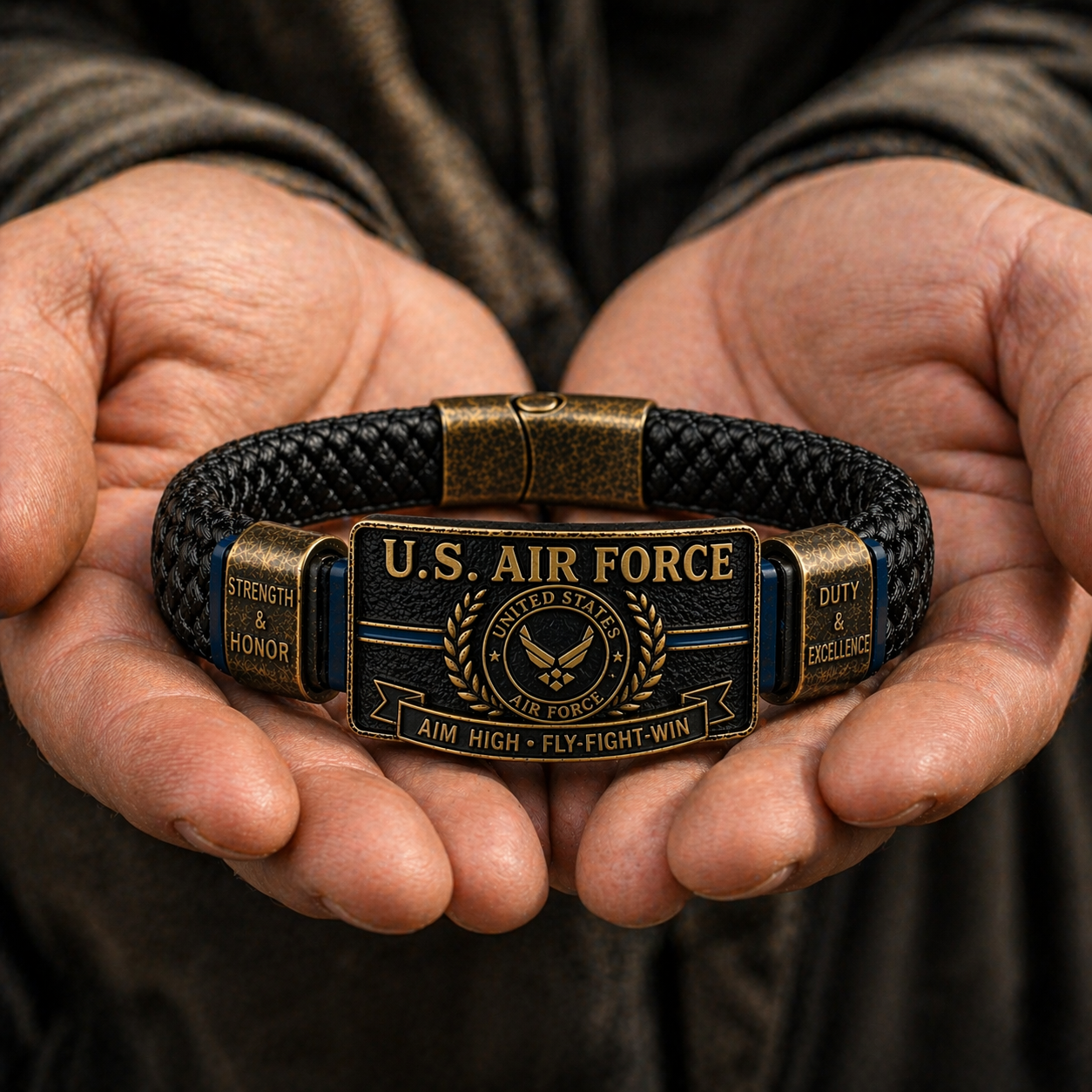 🏆Last Day Promo: 49% OFF - U.S. AIR FORCE “Aim High • Fly-Fight-Win” Bracelet