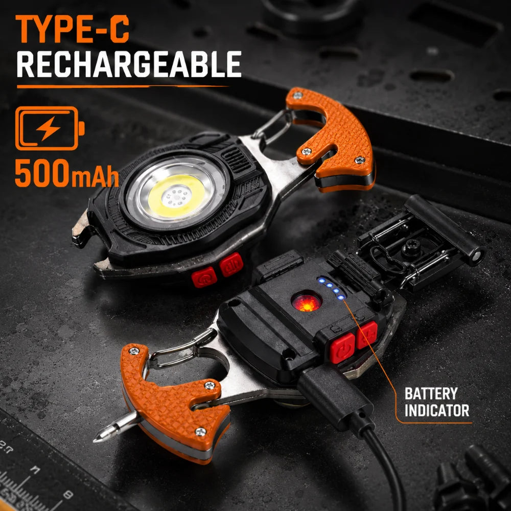LuminoGear – 8-In-1 Multifunctional Keychain Flashlight