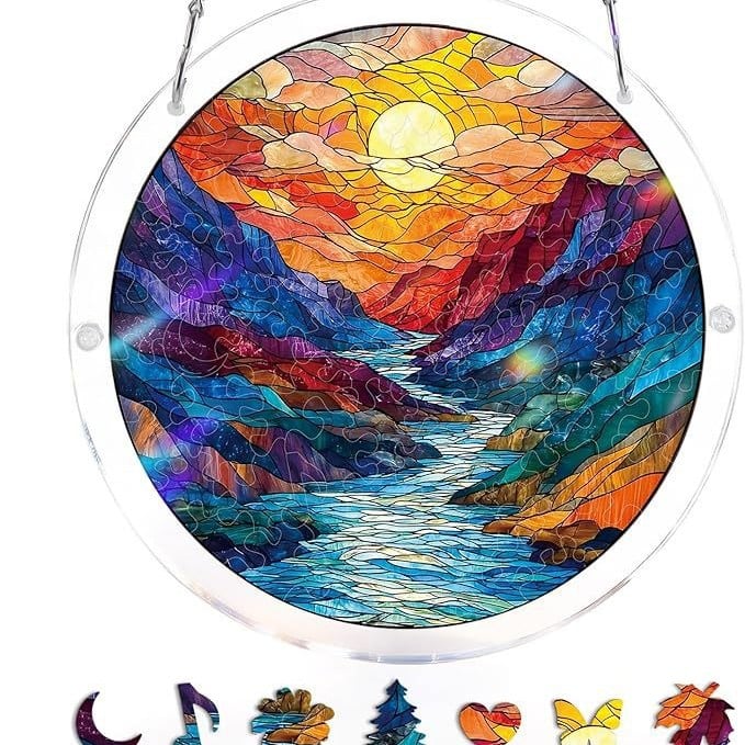EmeraldFlame – Acrylic 80 Pcs Suncatcher Puzzle