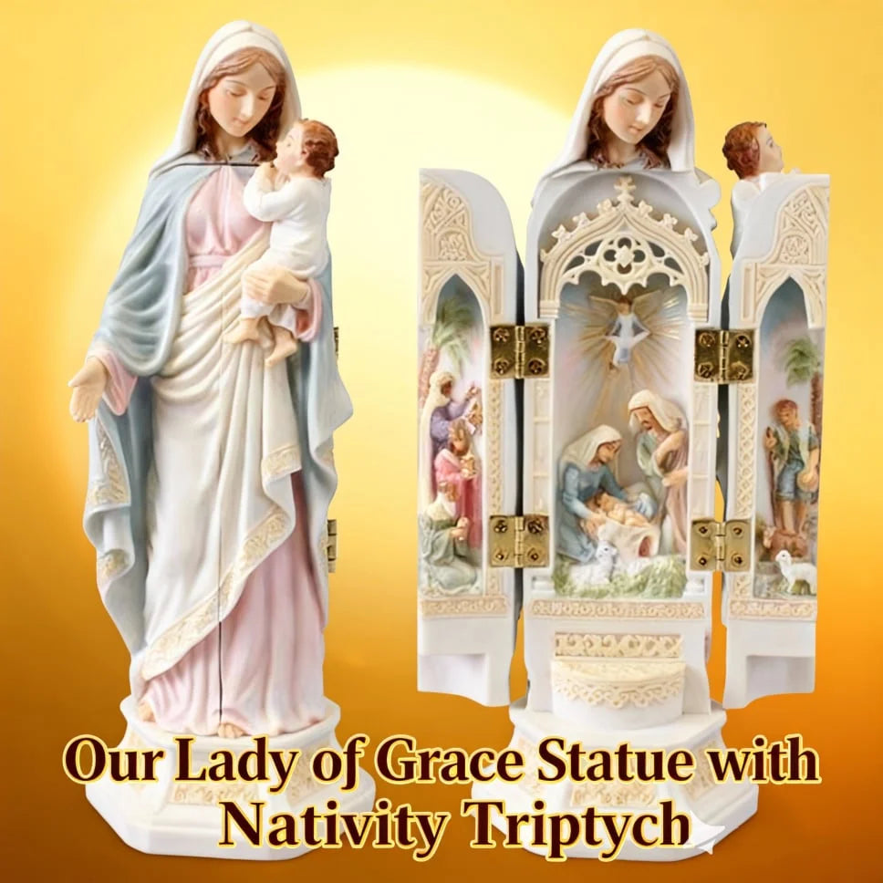 Nativity Triptych Statue – Timeless Christmas Art & Family Heirloom 🎄❤️