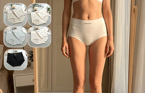 Velmira – High-Waist Ribbed Comfort Panties