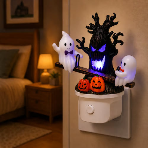 HauntedHaven – Glowing Ghost Tree Night Light