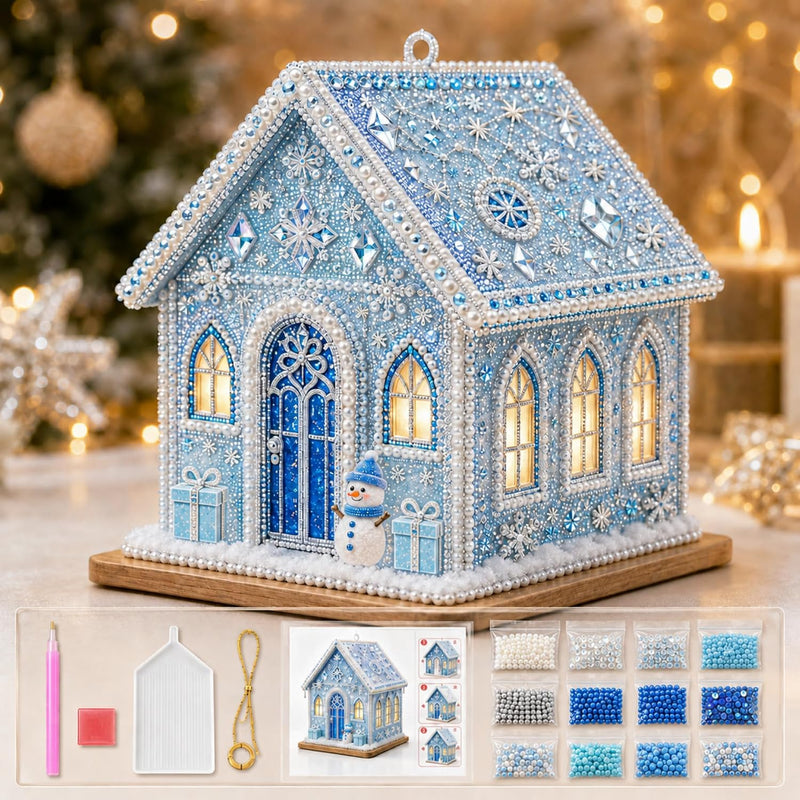 MerryCottage – Sparkling Christmas Diamond Art House