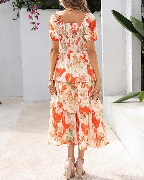 BloomBelle – Vintage Floral Smocked Dress
