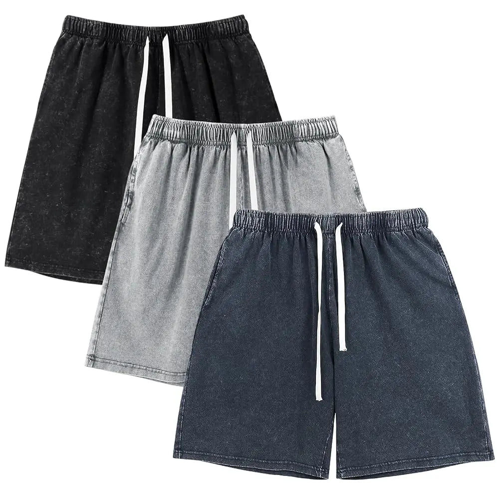 RetroFlex – Vintage Washed Athletic Sweat Shorts