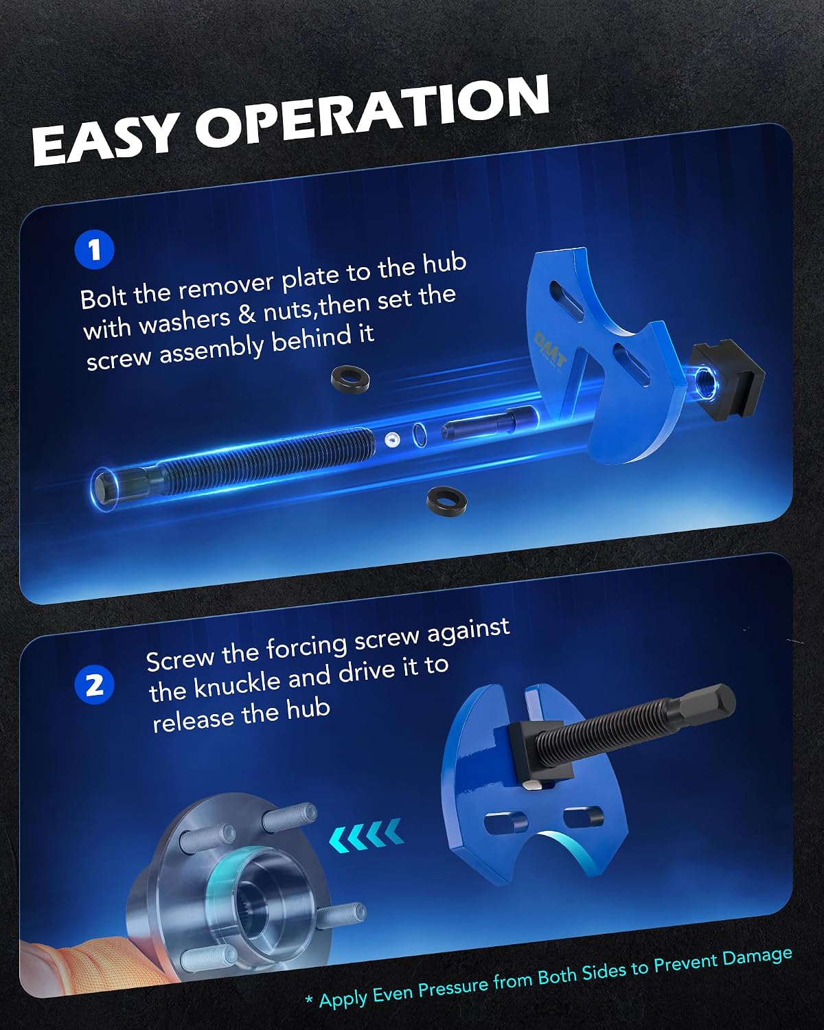 HubForce – Heavy-Duty Wheel Hub Removal Tool Set