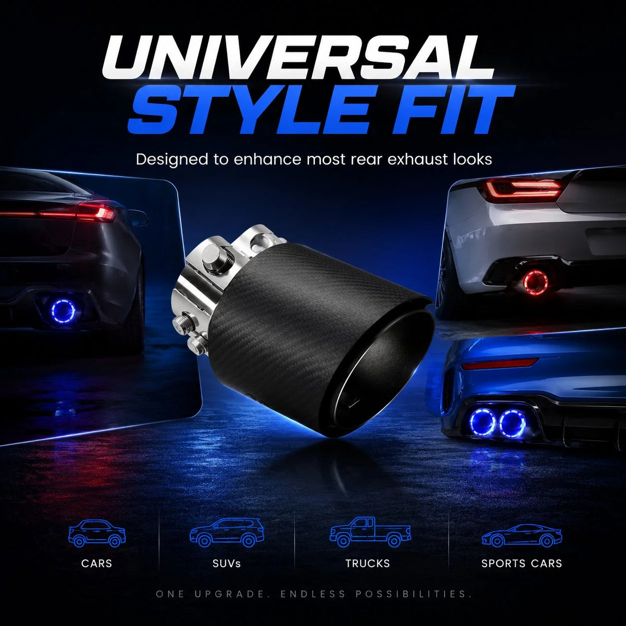 TurboFlare – Premium Carbon Fiber LED Exhaust Pipe