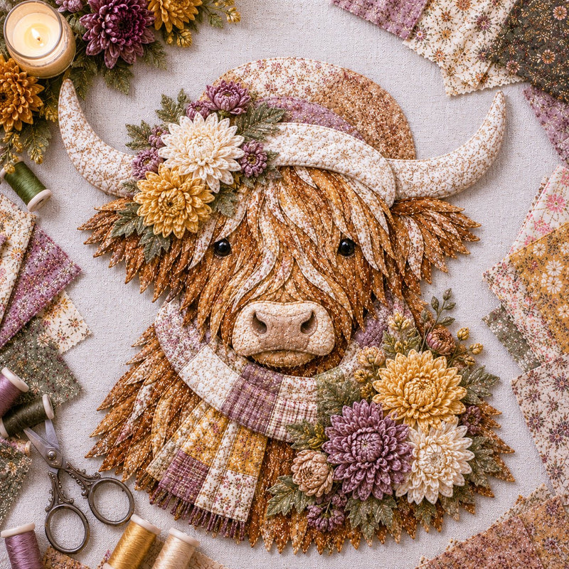BloomCow – Birth Flower Highland Cow DIY Art Kit