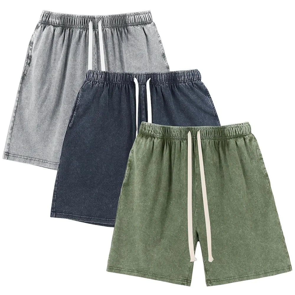 RetroFlex – Vintage Washed Athletic Sweat Shorts