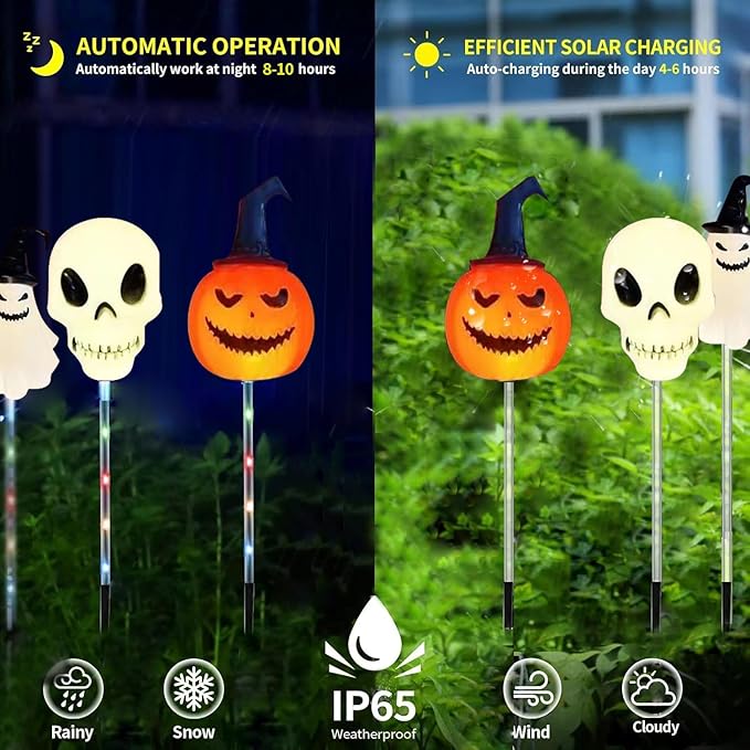 GraveGlow – Solar Halloween Pathway Light Collection