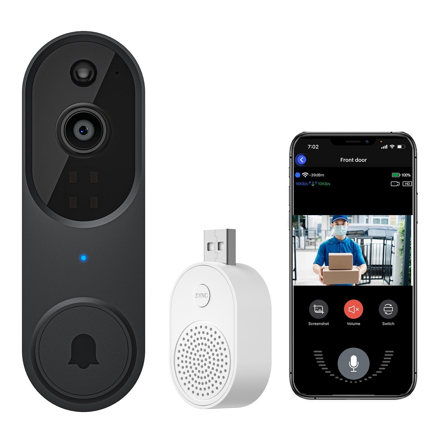 Wireless Smart Doorbell Camera
