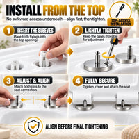 BoltOra – Top-Fix Toilet Seat Hinge Replacement Kit