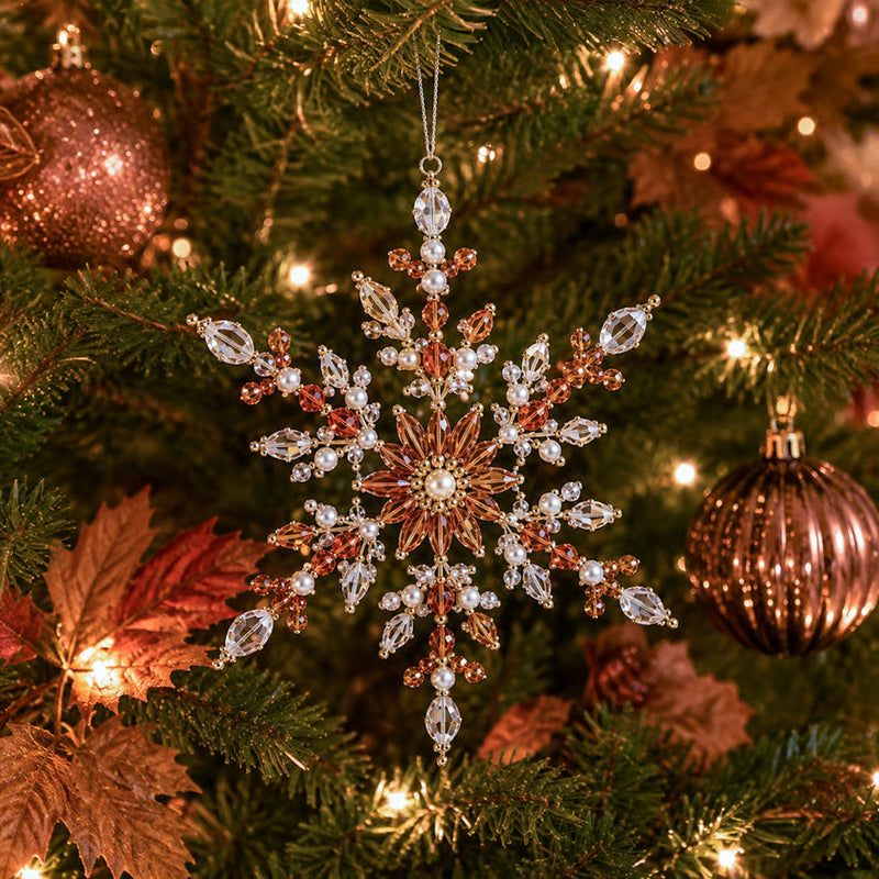 FrostLuxe – Beaded Snowflake Ornament DIY Kit
