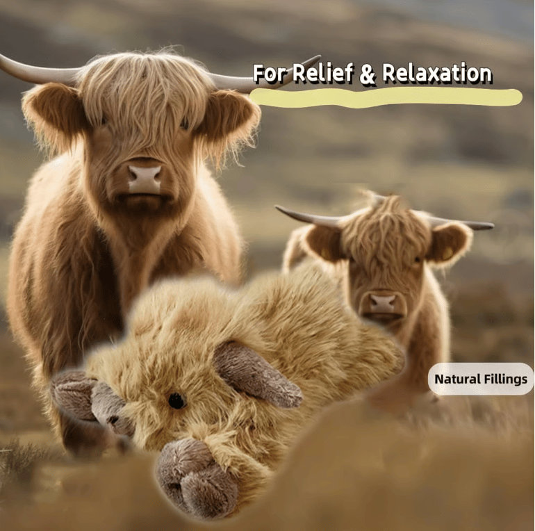 ⏰⏰Final day super discount price🔥-Cute Cartoon Highland Cow Cuddly Toy