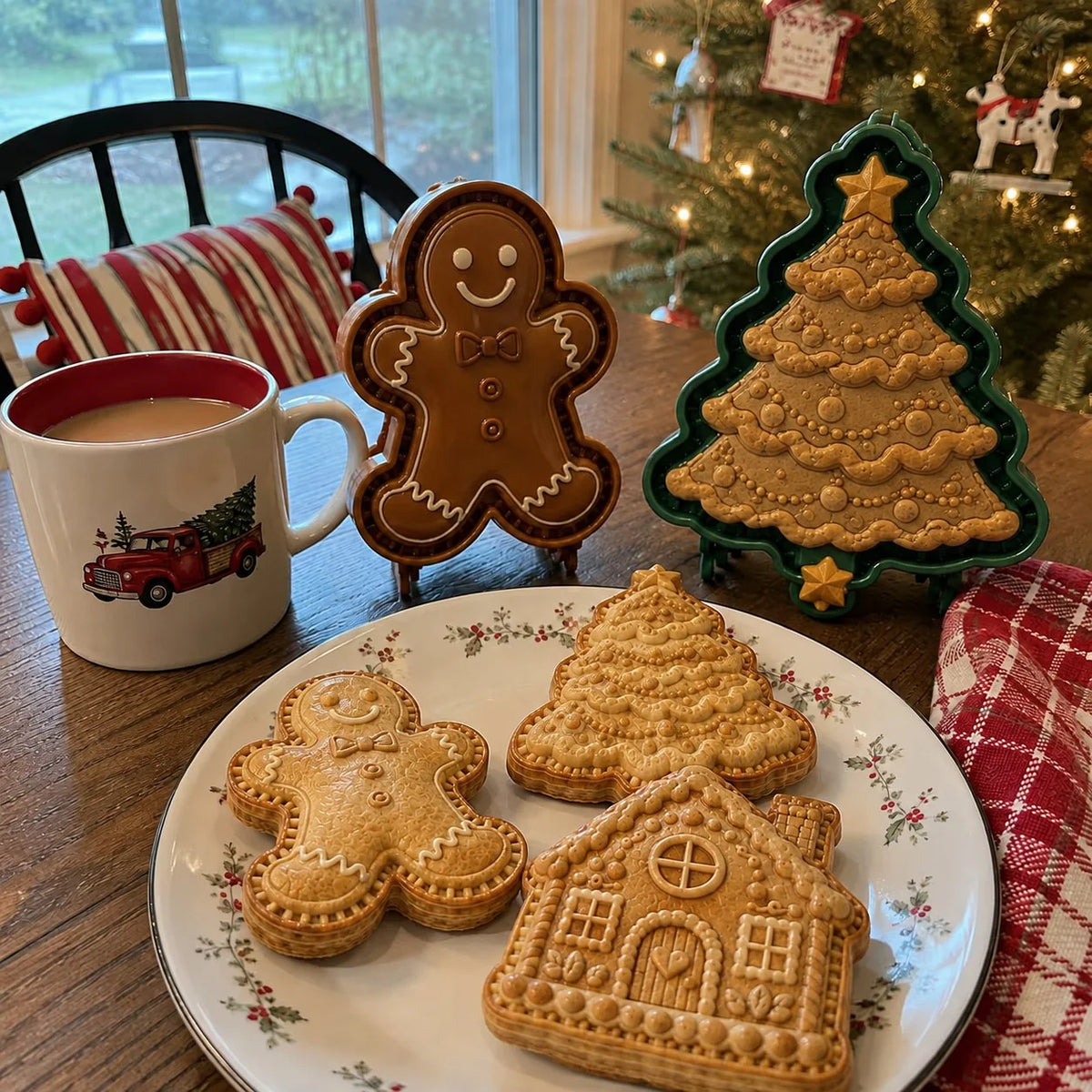 JollyBake – 16-Design Holiday Pie Mold Set