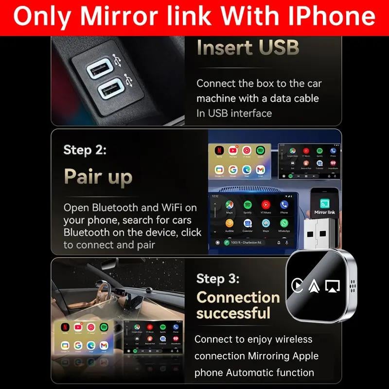 MirrorMax – Seamless Wireless CarPlay Converter