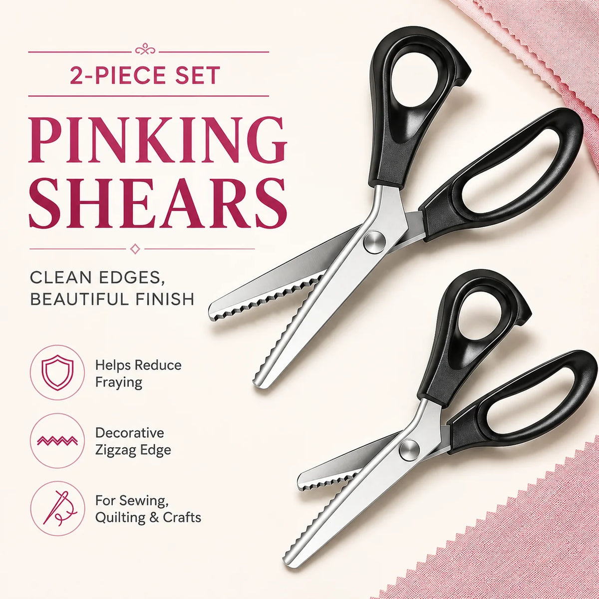 CutLoom – Stainless Steel Zig Zag Sewing Scissors