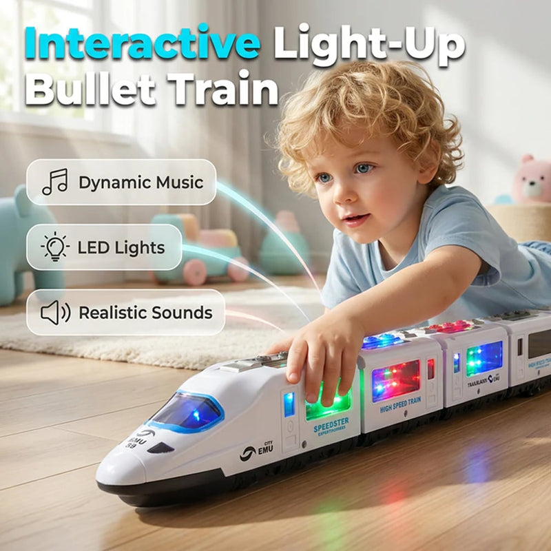 TurboTrack – Interactive Electric Bullet Train Adventure Toy