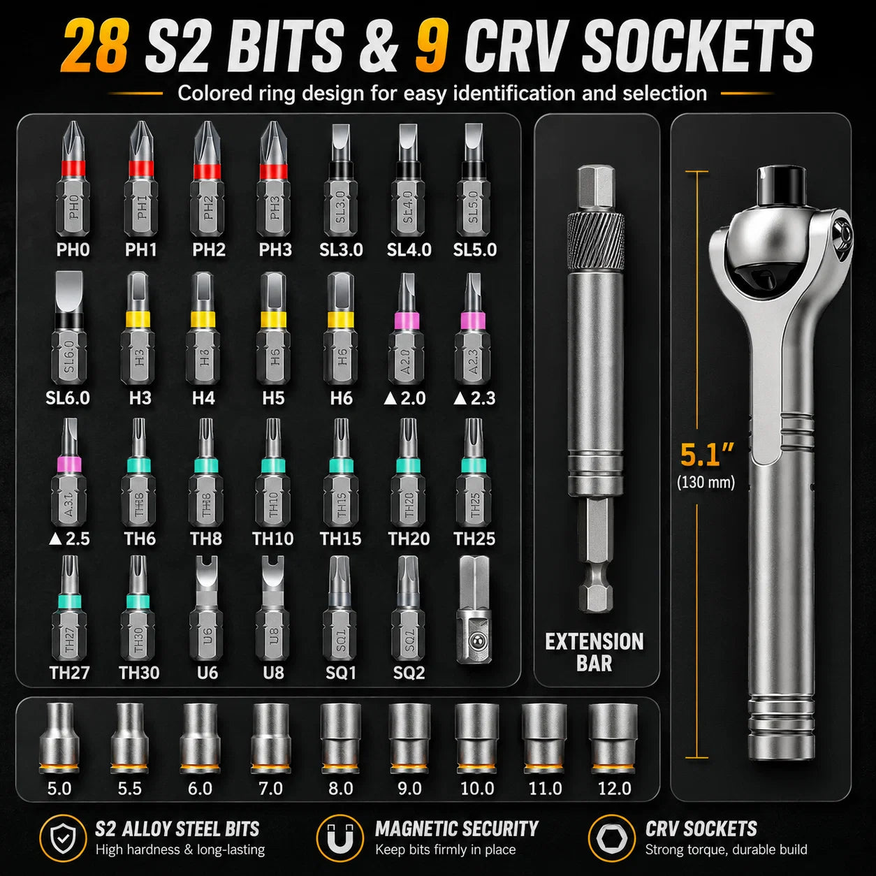 TorquePro | 40-in-1 Ratchet Screwdriver Set