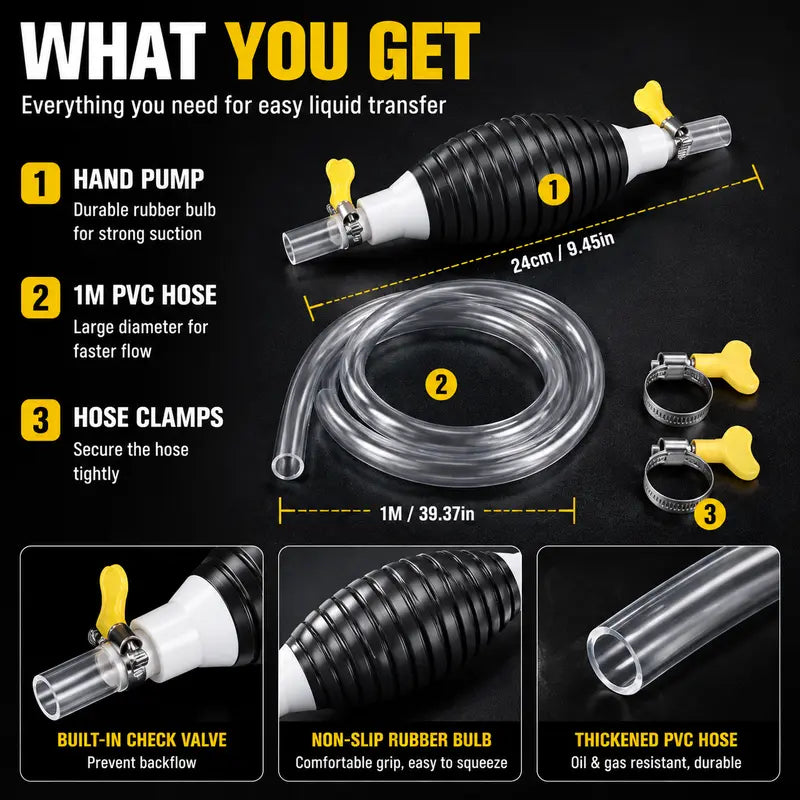 TransferEase – Manual Liquid Transfer Siphon Pump Kit