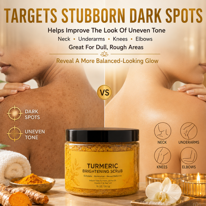 GlowAura – Turmeric Brightening Body Scrub