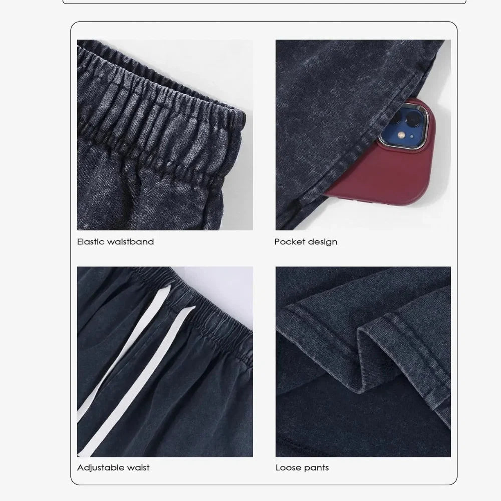RetroFlex – Vintage Washed Athletic Sweat Shorts