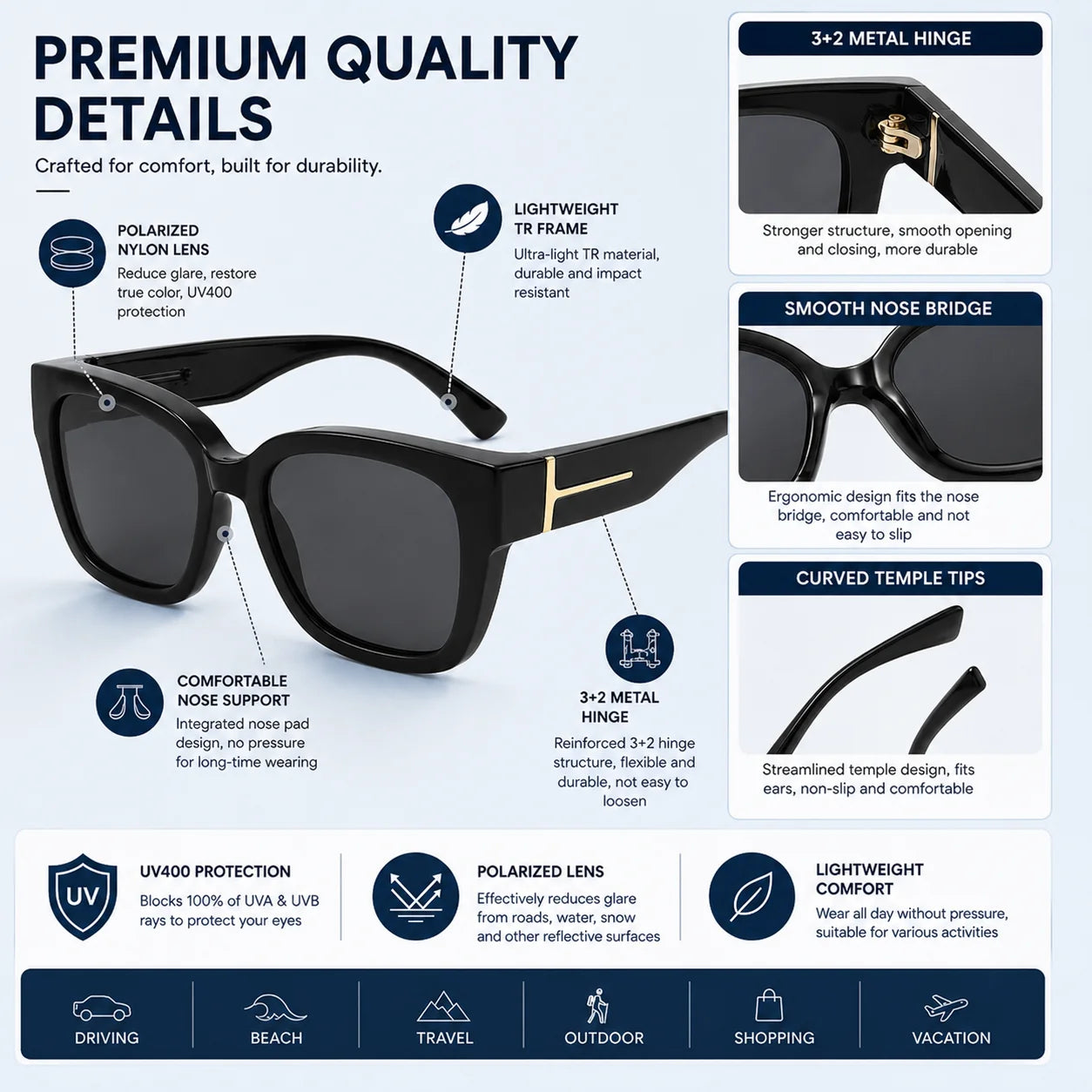 SunGuard – Polarized UV400 Fit-Over Sunglasses