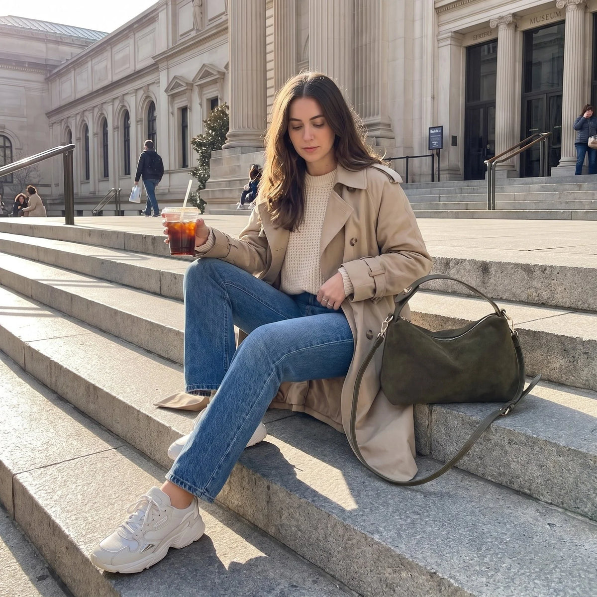 Vintara – Women’s Timeless Suede Boston Bag