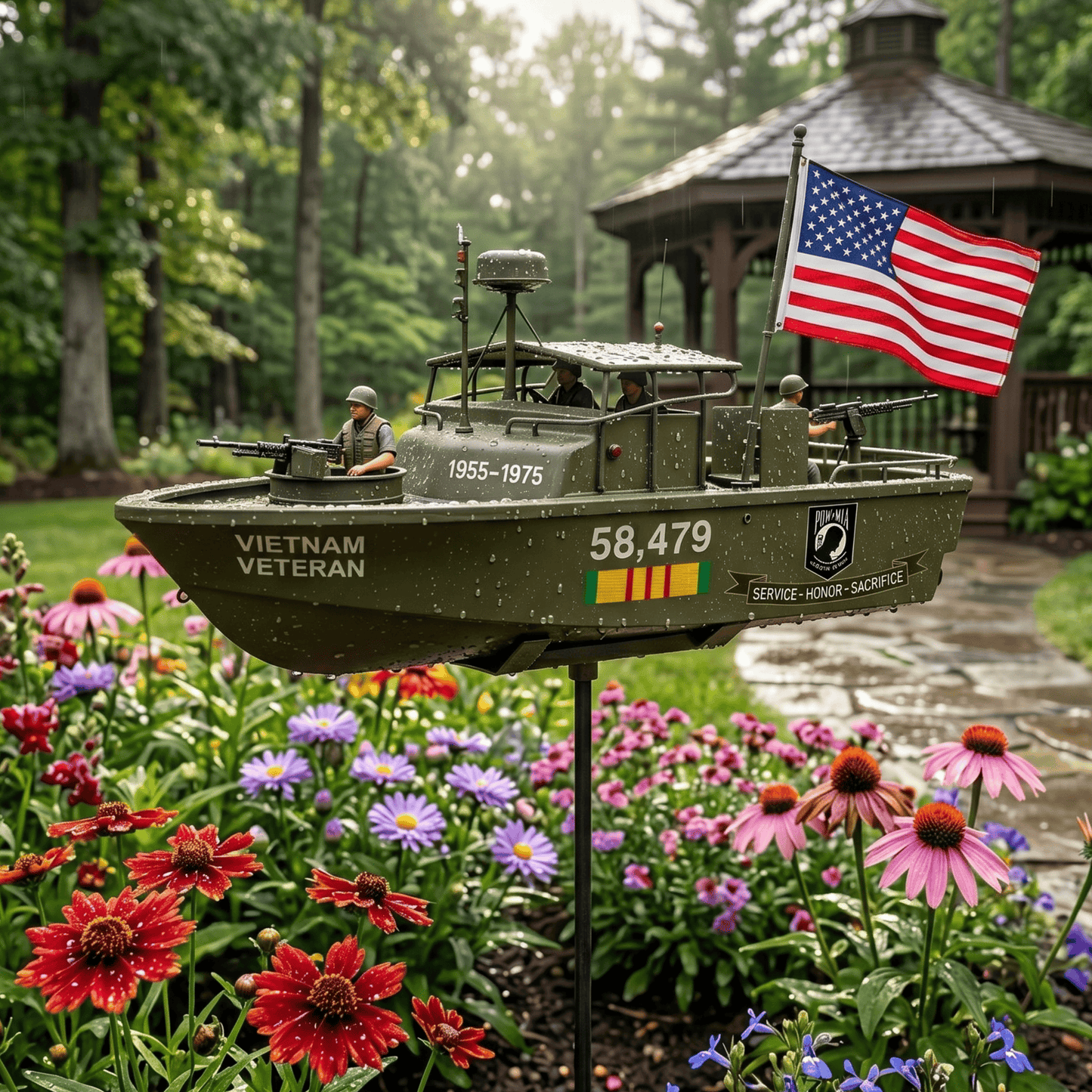 🏆Last Day Promo: 49% OFF 🎖️-Vietnam Veteran PBR Patrol Boat Garden Spinner- ✈️Buy 2 Free Shipping Today!
