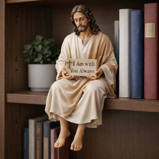 ✝Jesus Desk Companion Figurine✨Hand-Painted Ceramic Figurine