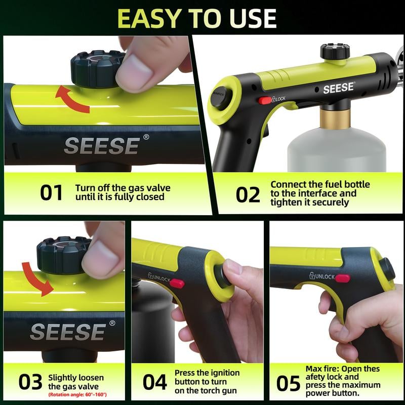 Powerful Propane Torch - 2732°F High Temp Flame(Buy 2 Free Shipping)