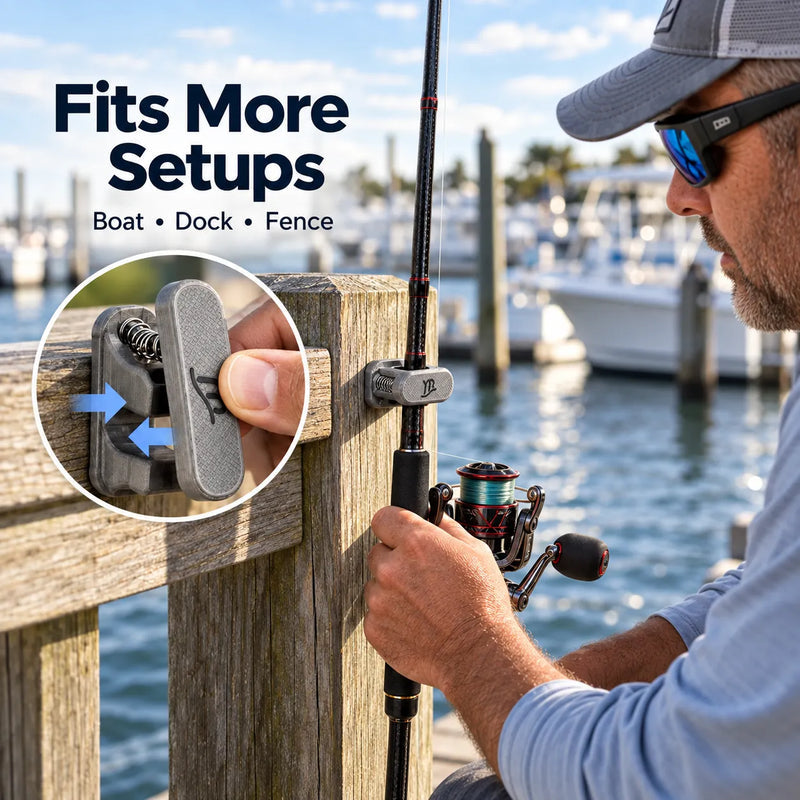 RodMate – Compact Spring-Release Fishing Rod Holder