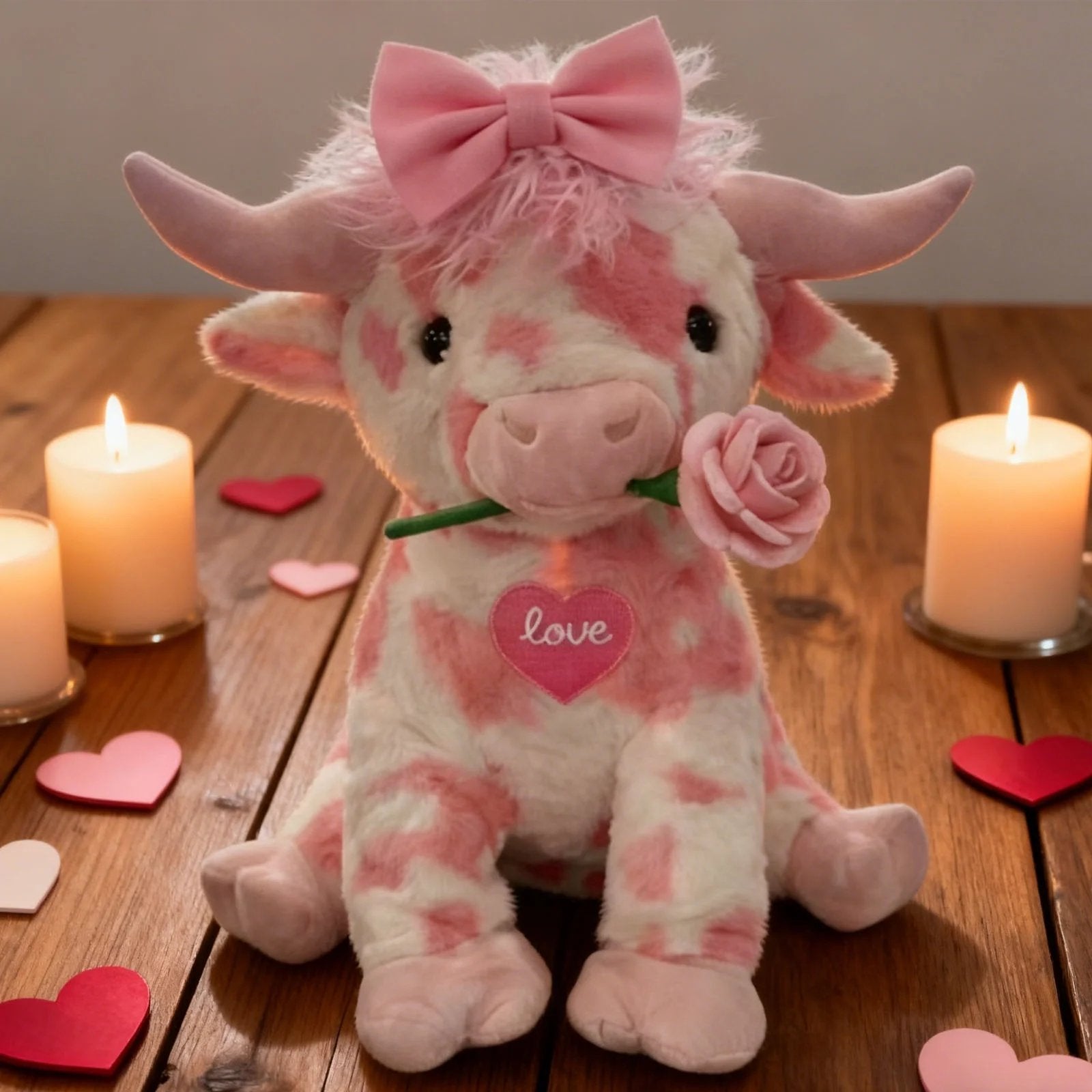 💖🐮Adorable Pink Highland Cow Plush