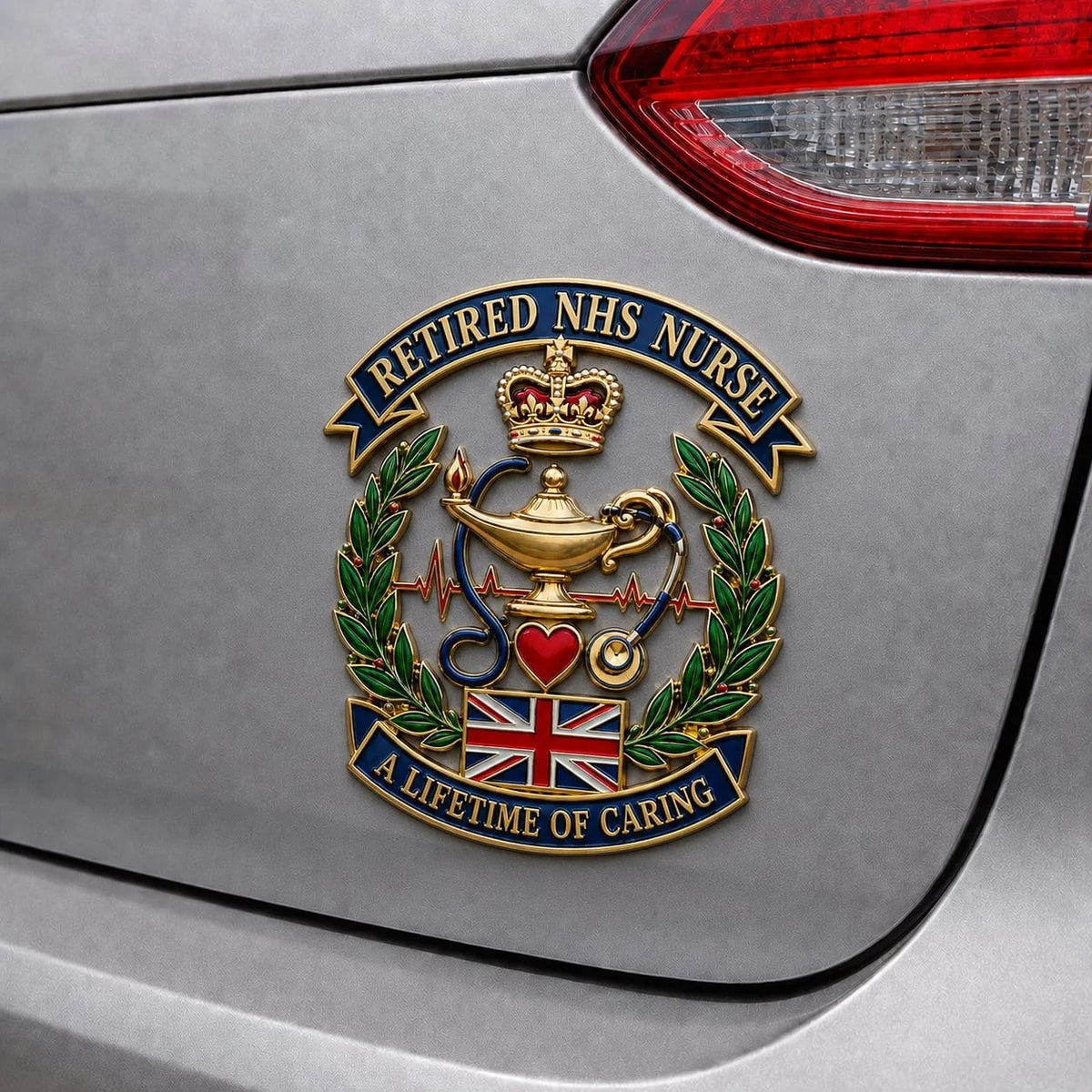 NurseCrest – British Retired Nurse Tribute Car Emblem
